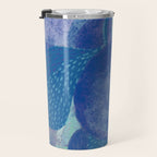 Fall Apple Orchard Painting in Cobalt Blue Travel Mug Gallery Image 3