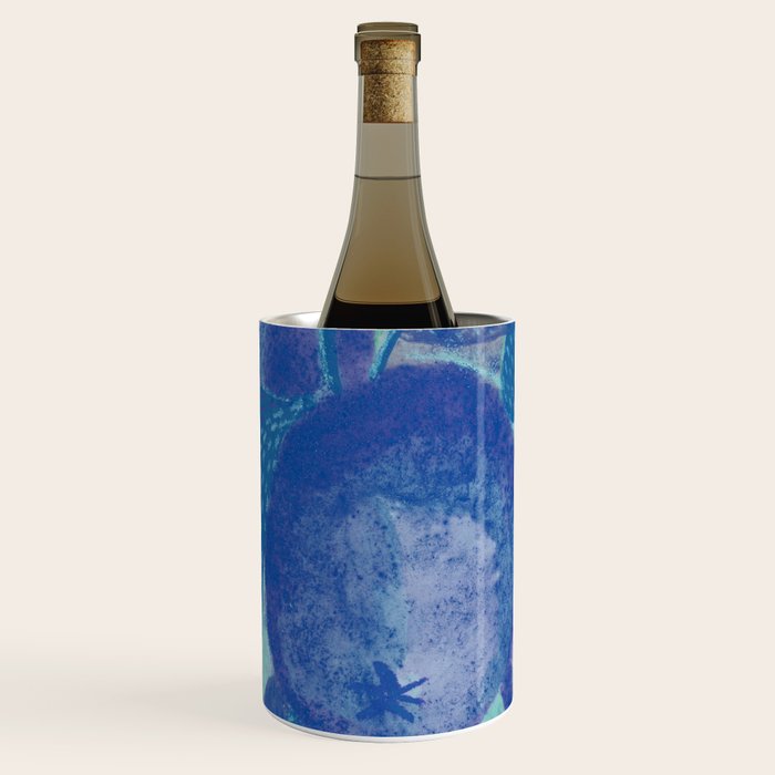 Fall Apple Orchard Painting in Cobalt Blue Wine Chiller Gallery Image 1