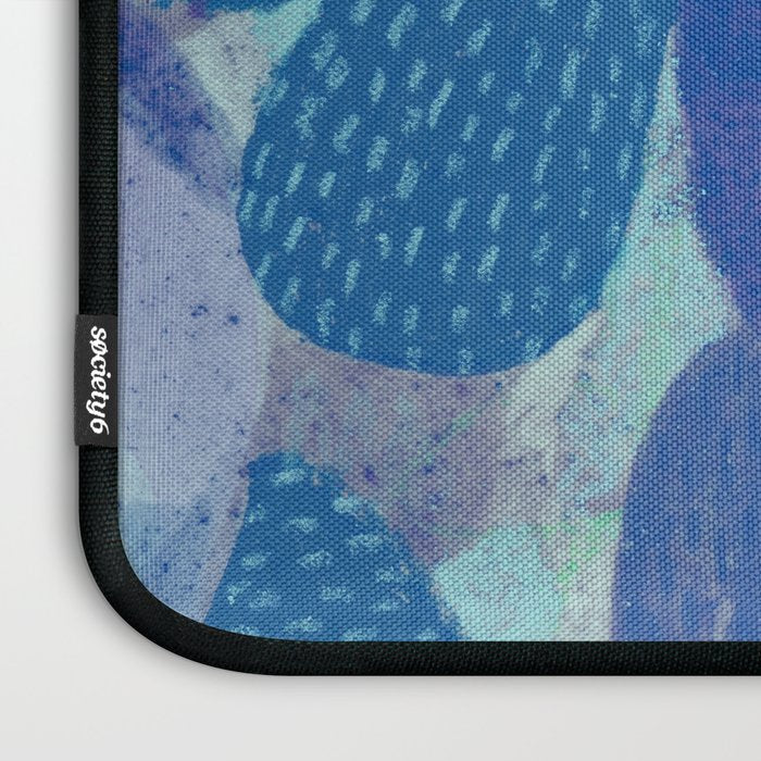 Fall Apple Orchard Painting in Cobalt Blue Laptop Sleeve Gallery Image 3