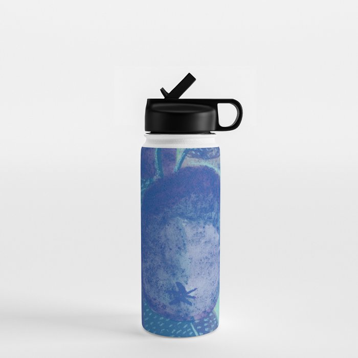 Fall Apple Orchard Painting in Cobalt Blue Water Bottle Gallery Image 1