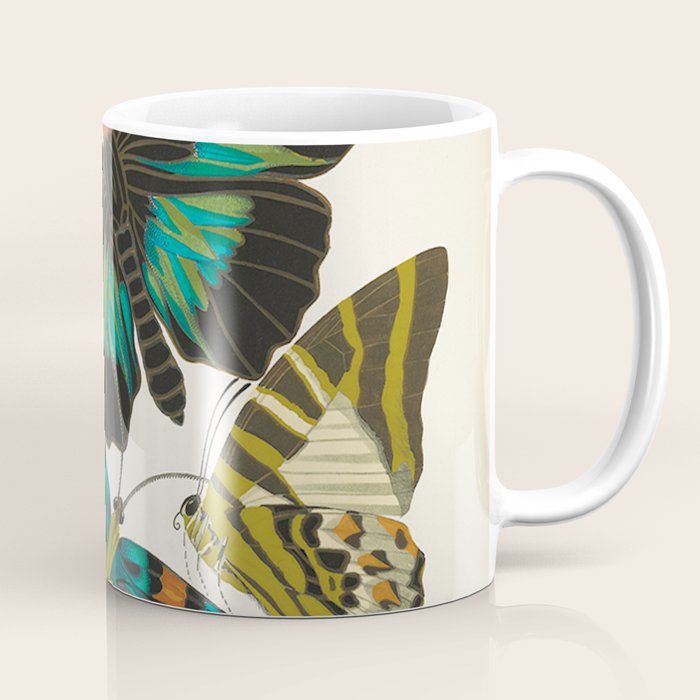 Vintage Butterfly Illustration EA Seguy Papillon Coffee Mug Gallery Image 1