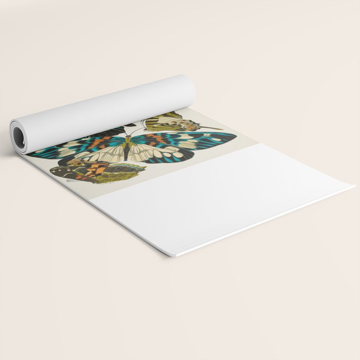Vintage Butterfly Illustration EA Seguy Papillon Yoga Mat Gallery Image 2