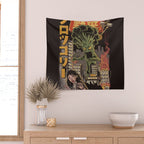Broccozilla Black Version Wall Tapestry Gallery Image 2