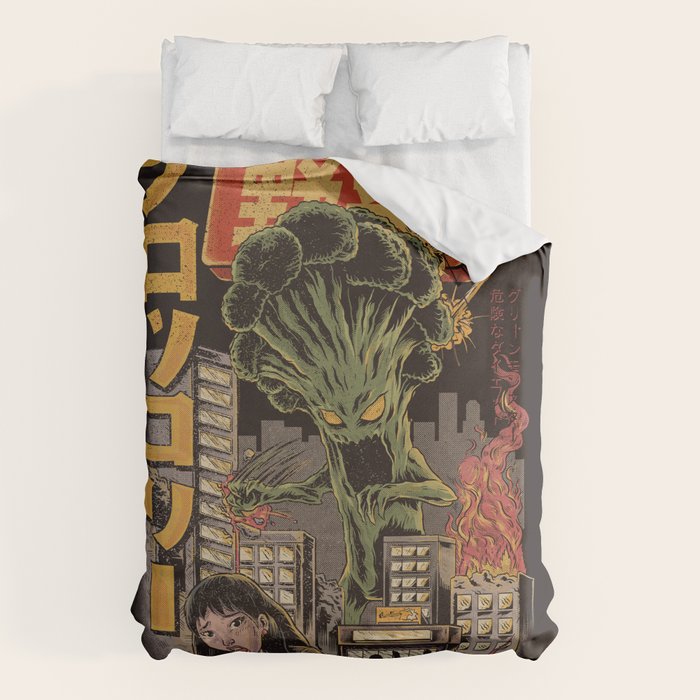 Broccozilla Black Version Duvet Cover Gallery Image 6