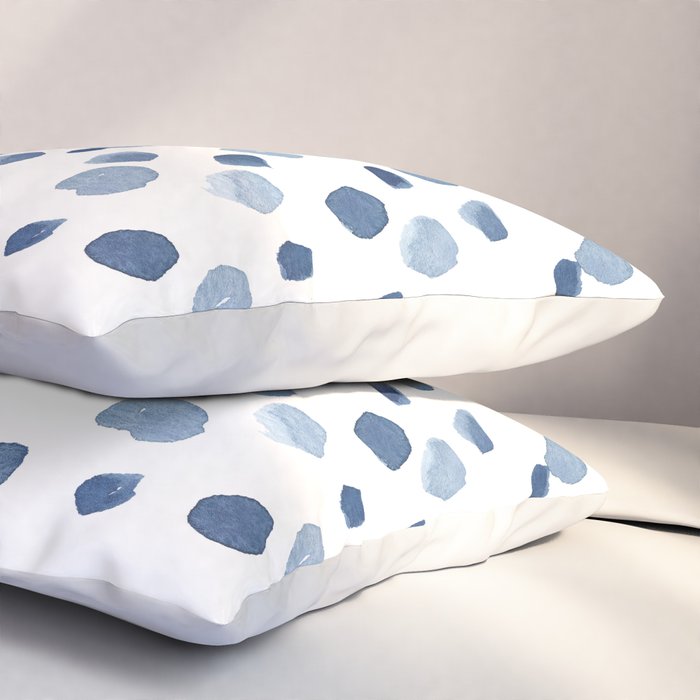 Explosion of Blue Confetti Pillow Sham Gallery Image 3
