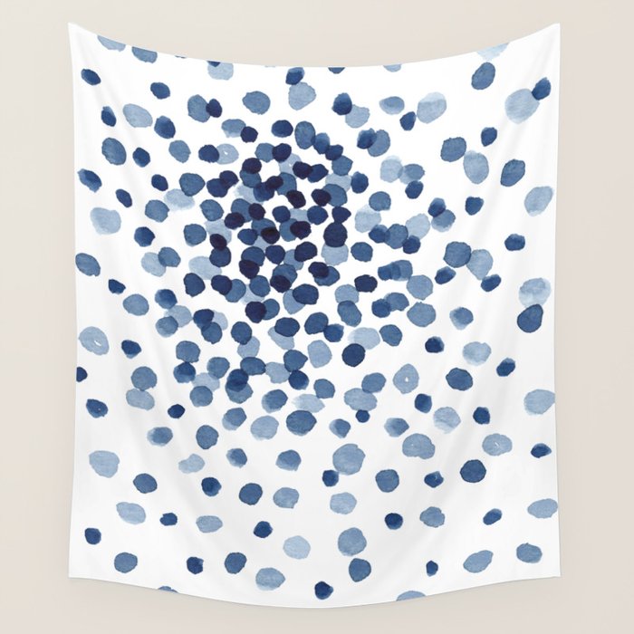 Explosion of Blue Confetti Wall Tapestry Gallery Image 4
