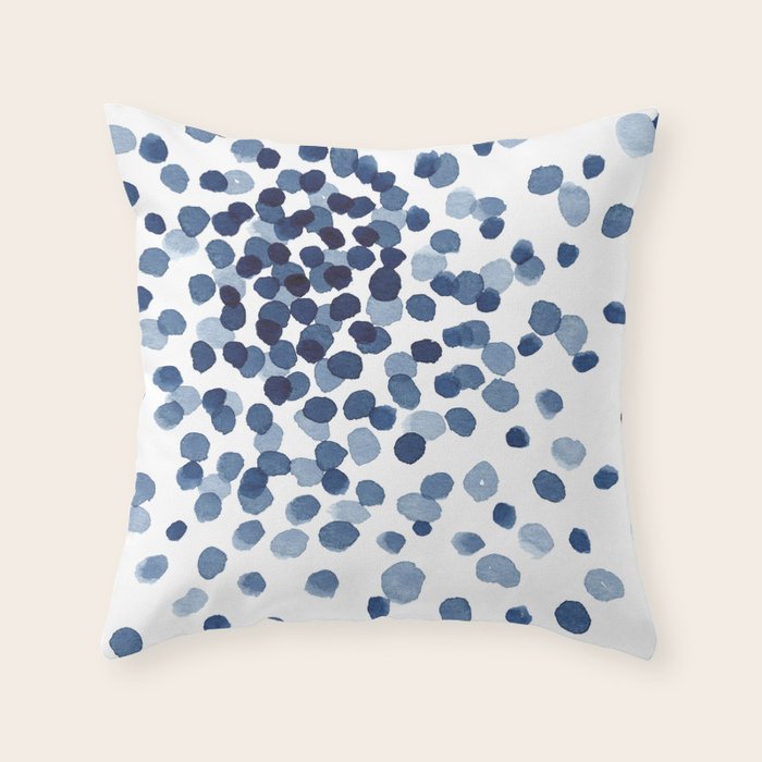 Explosion of Blue Confetti Throw Pillow Gallery Image 6