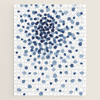 Explosion of Blue Confetti Jigsaw Puzzle Gallery Image 1