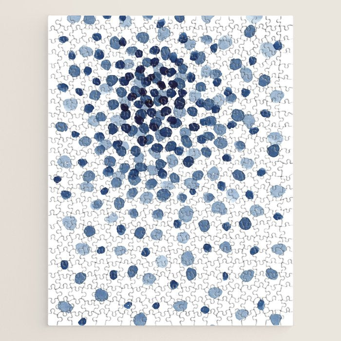 Explosion of Blue Confetti Jigsaw Puzzle Gallery Image 1