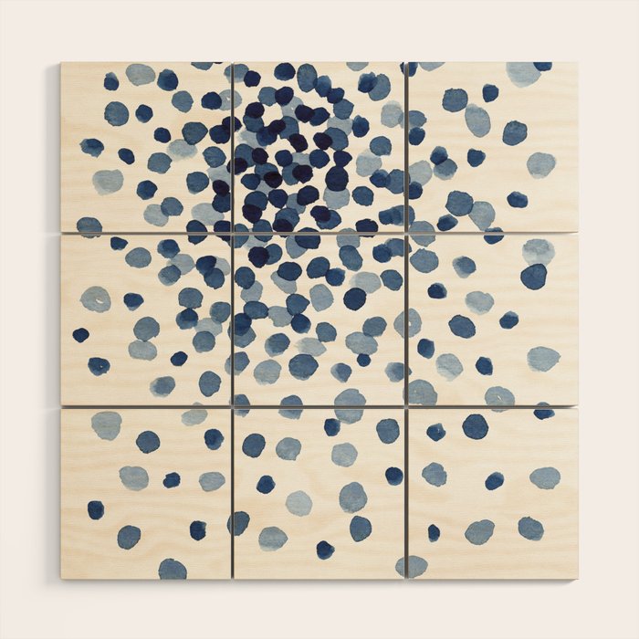 Explosion of Blue Confetti Wood Wall Art Gallery Image 1