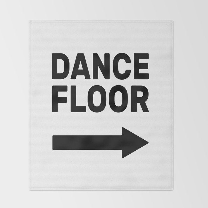 Dance Floor (arrow point right) Throw Blanket Gallery Image 2