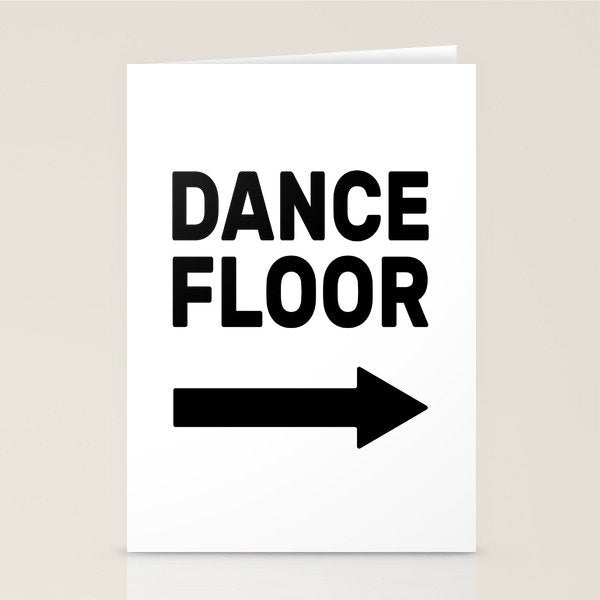 Dance Floor (arrow point right) Stationery Card Gallery Image 1