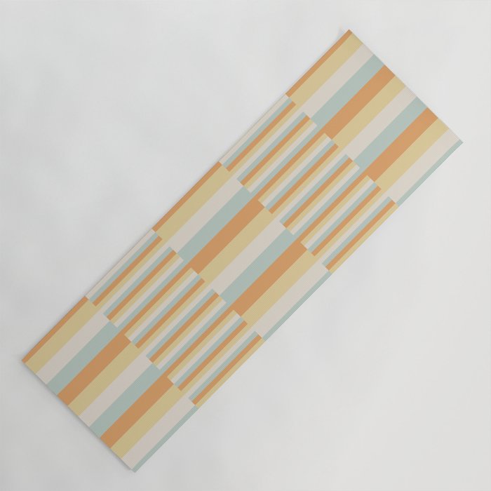 Mixed Stripes Pattern VIII Retro Pastel Yoga Mat Gallery Image 1