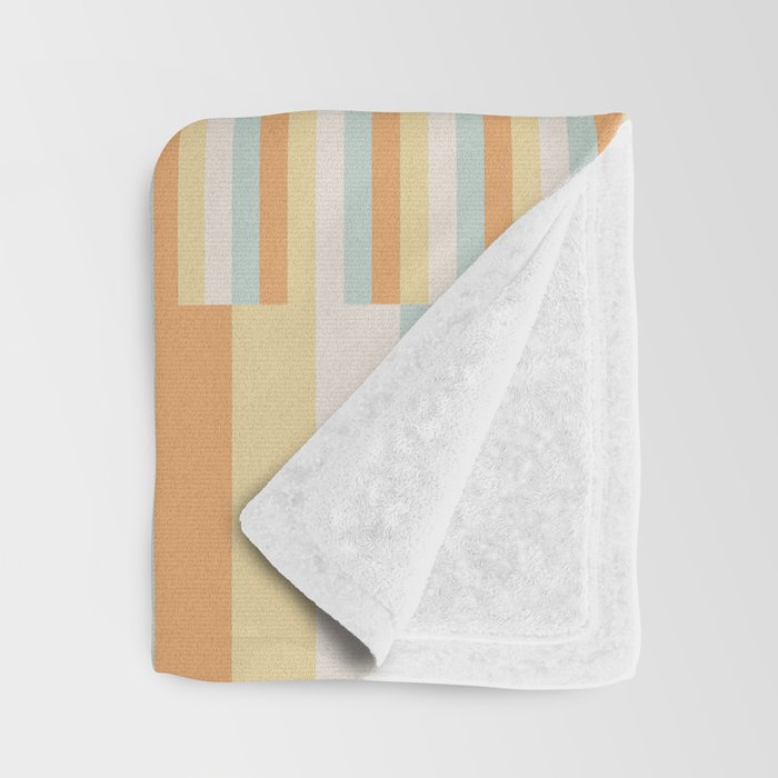 Mixed Stripes Pattern VIII Retro Pastel Throw Blanket Gallery Image 3