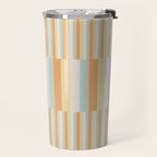 Mixed Stripes Pattern VIII Retro Pastel Travel Mug Gallery Image 2