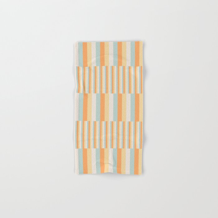 Mixed Stripes Pattern VIII Retro Pastel Bath Towel Gallery Image 1
