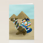 Colorful Desert Camel and Pyramids Stationery Card Gallery Image 2