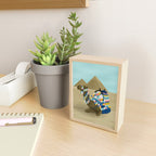 Colorful Desert Camel and Pyramids Mini Art Print Gallery Image 2