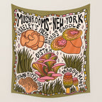 Mushrooms of New York Wall Tapestry Gallery Image 4