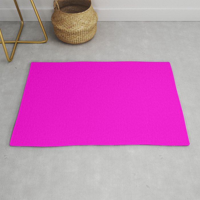 Fluorescent Neon Hot Pink Rug – Society6