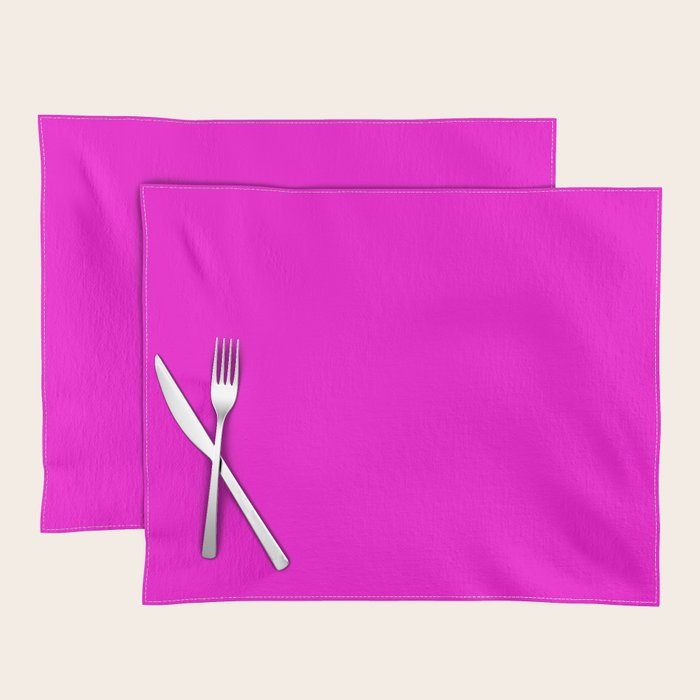 Fluorescent Neon Hot Pink Placemat Gallery Image 1