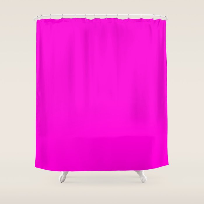 Fluorescent Neon Hot Pink Shower Curtain Gallery Image 1
