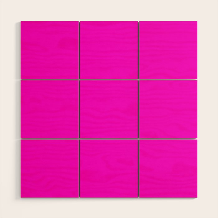 Fluorescent Neon Hot Pink Wood Wall Art Gallery Image 1