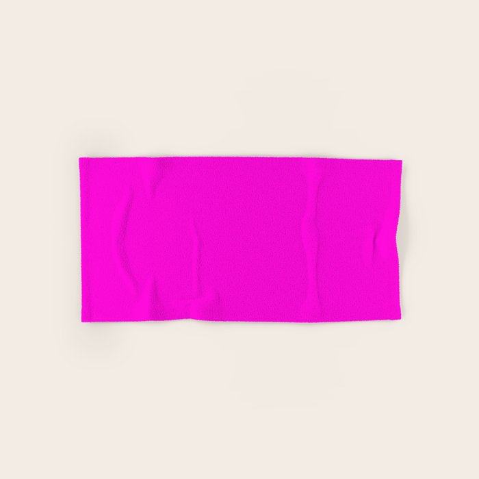 Fluorescent Neon Hot Pink Bath Towel Gallery Image 1