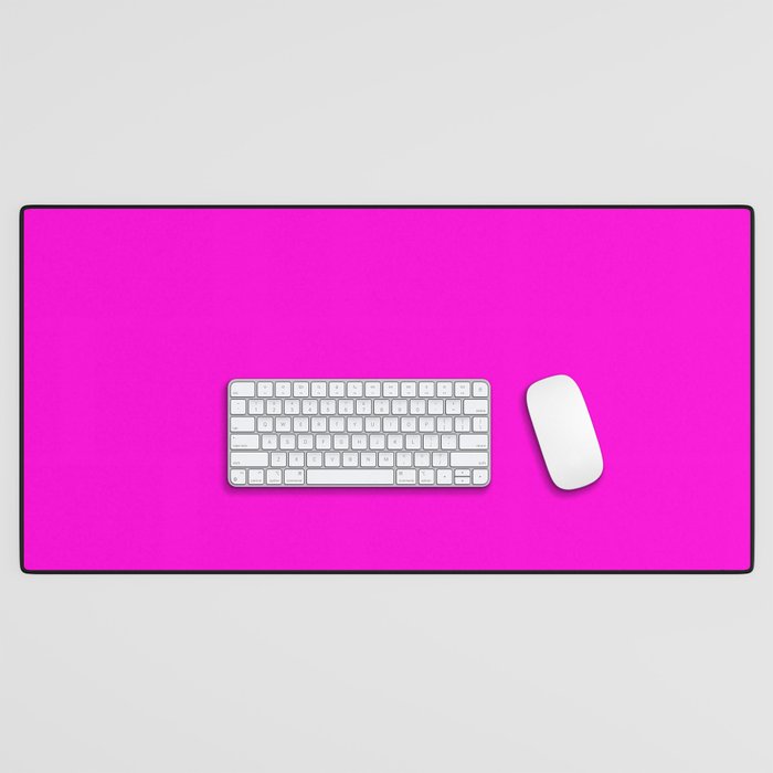 Fluorescent Neon Hot Pink Desk Mat Gallery Image 1