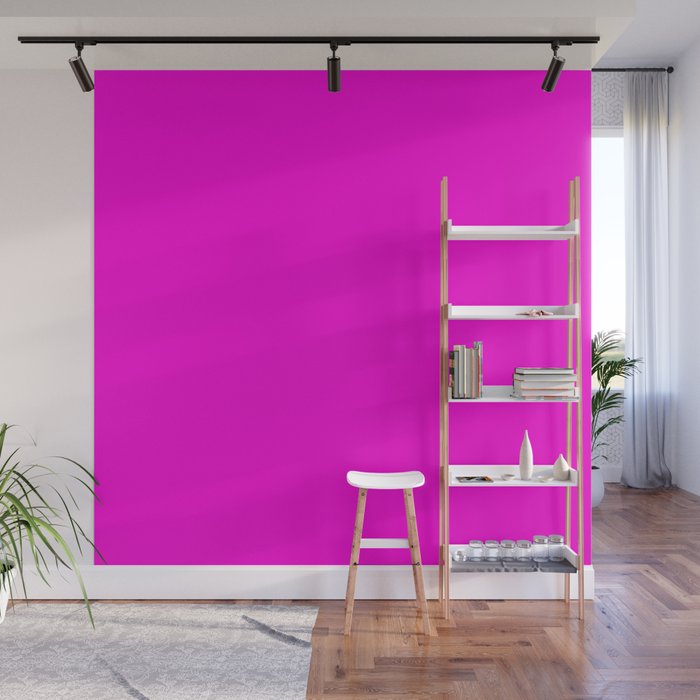 Fluorescent Neon Hot Pink Wall Mural Gallery Image 1