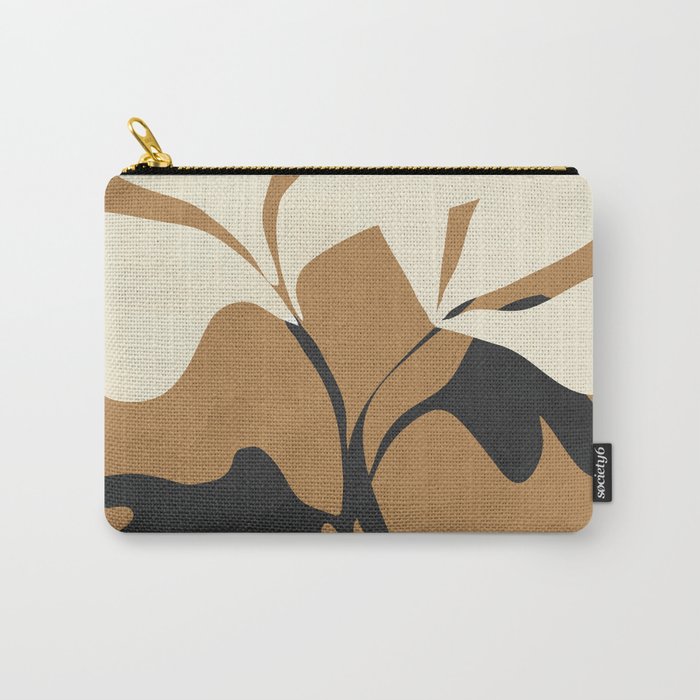 Abstract Modern Flowers 1 Carry All Pouch Gallery Image 1