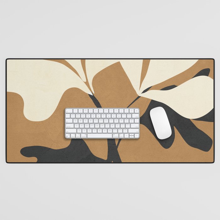Abstract Modern Flowers 1 Desk Mat Gallery Image 1