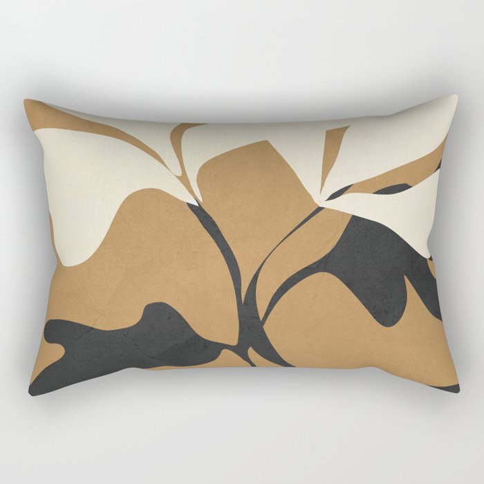 Abstract Modern Flowers 1 Rectangular Pillow Gallery Image 1