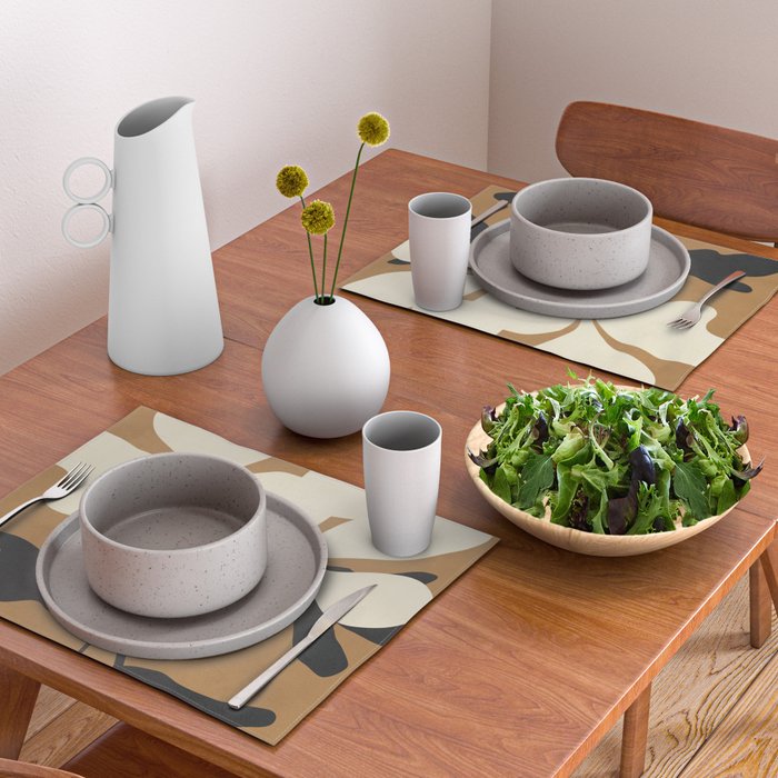 Abstract Modern Flowers 1 Placemat Gallery Image 2