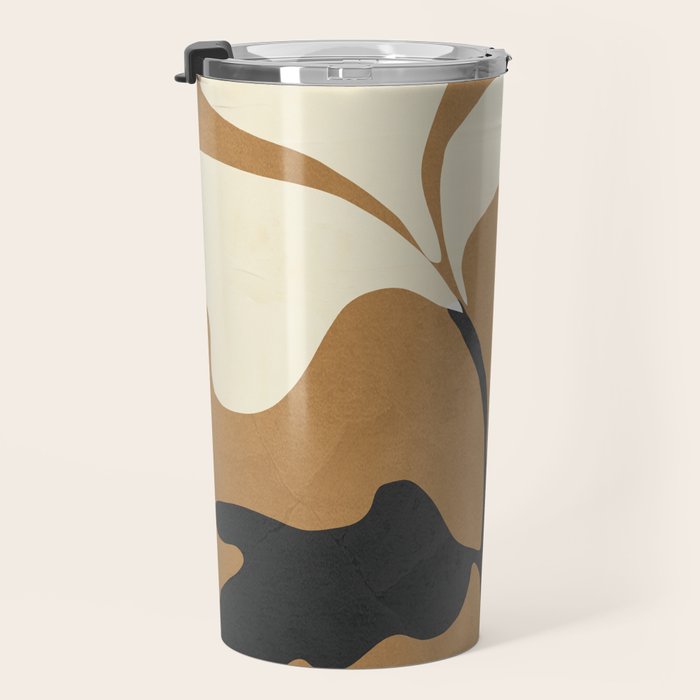 Abstract Modern Flowers 1 Travel Mug Gallery Image 3