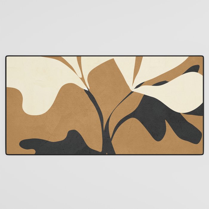Abstract Modern Flowers 1 Desk Mat Gallery Image 3
