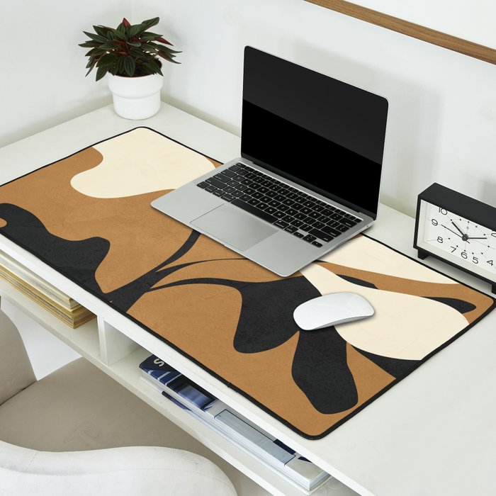 Abstract Modern Flowers 1 Desk Mat Gallery Image 2