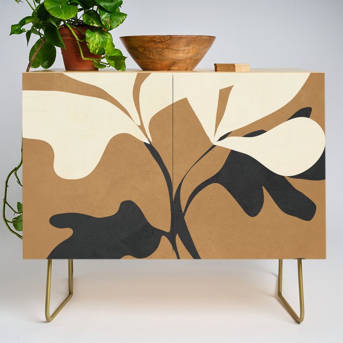 Abstract Modern Flowers 1 Credenza Gallery Image 1