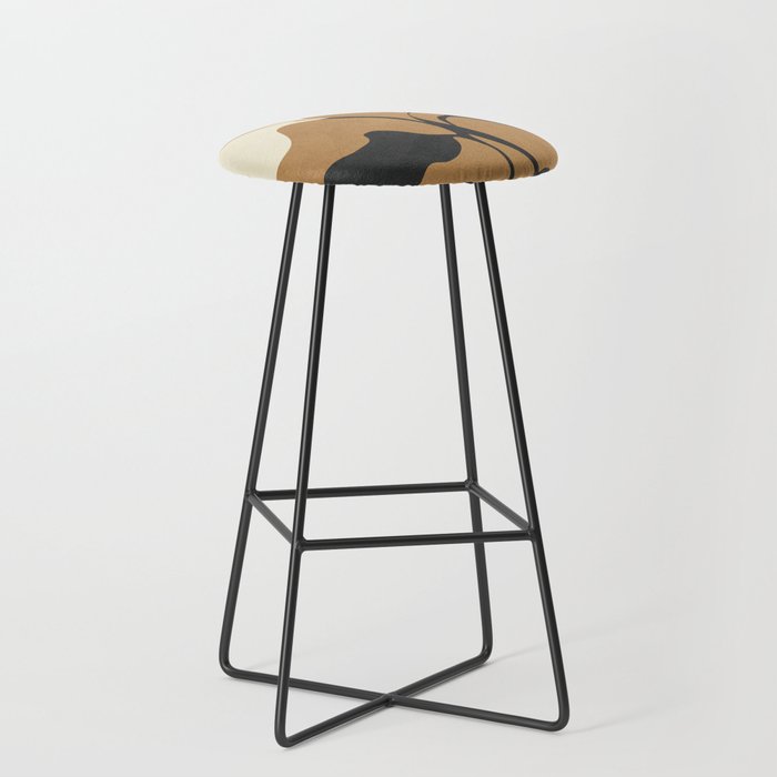 Abstract Modern Flowers 1 Stool Gallery Image 1