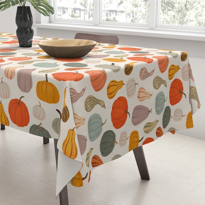 Autumn Pumpkins and Squash Tablecloth Gallery Image 3