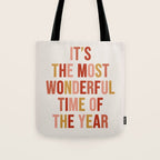 Most Wonderful Time Multi Colored Warm Tote Bag Gallery Image 1