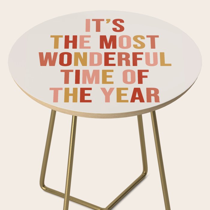 Most Wonderful Time Multi Colored Warm Side Table Gallery Image 2