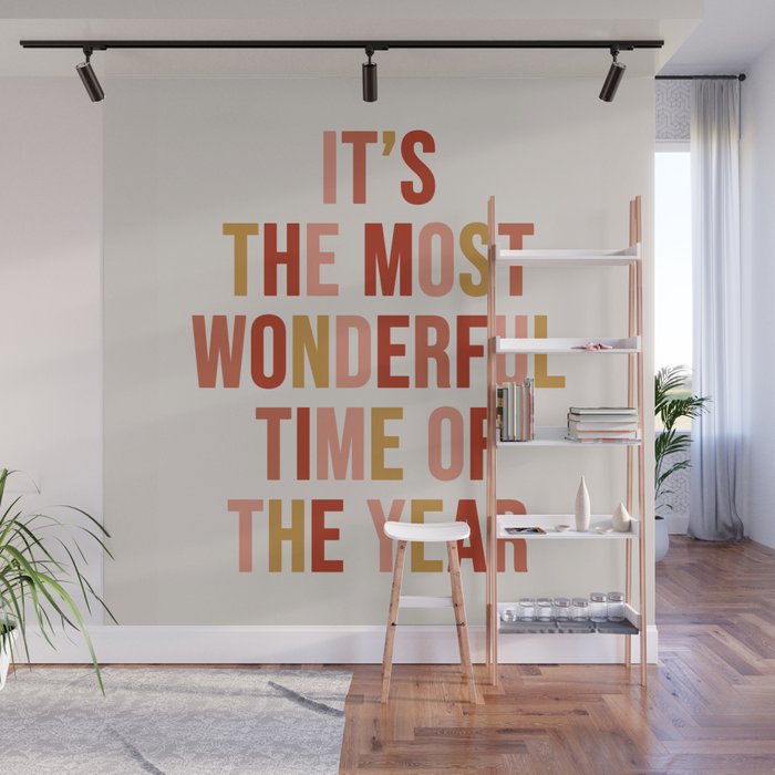 Most Wonderful Time Multi Colored Warm Wall Mural Gallery Image 1