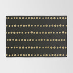 Boho Mudcloth Dots Pattern, Black and Gold Rug Gallery Image 2