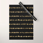 Boho Mudcloth Dots Pattern, Black and Gold Wrapping Paper Gallery Image 1
