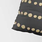 Boho Mudcloth Dots Pattern, Black and Gold Pillow Sham Gallery Image 4