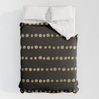 Boho Mudcloth Dots Pattern, Black and Gold Comforter Gallery Image 6