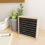 Boho Mudcloth Dots Pattern, Black and Gold Mini Art Print Gallery Image 2