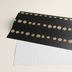 Boho Mudcloth Dots Pattern, Black and Gold Wrapping Paper Gallery Image 2
