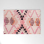 Moroccan Berber Rug Design No.65 - Multicolor, Pink Welcome Mat Gallery Image 1